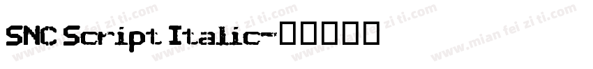 SNC Script Italic字体转换